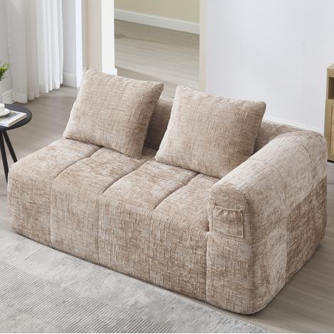 canapé salon chaise longue rangement 158 cm chenille OKMYHOME (1/5)