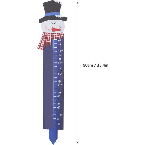 Schneeflockenförmiger Schneemesser, 24-Zoll-Edelstahl-Winterschneeflockenförmiges Metalllineal für Hof, Rasen und Garten, dekorativ (1/5)