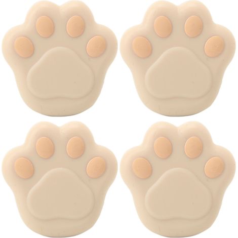 12 Stück Eckenschützer in Katzenpfotenform aus Silikon, 3,8 x 3,8 x 1,9 cm, flexibel, Möbeleckenschutz, Aprikose (1/5)