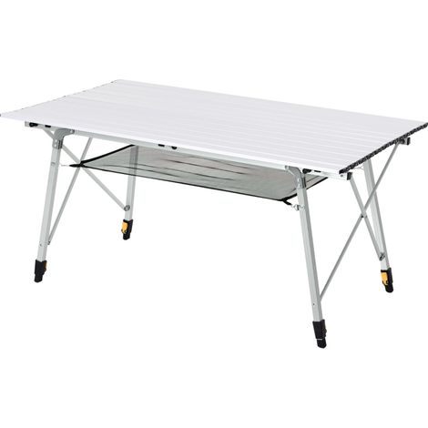 Table pliante en aluminium pour camping et jardin 6 personnes réglable avec sac de transport inclus idéale pour vos sorties (1/4)