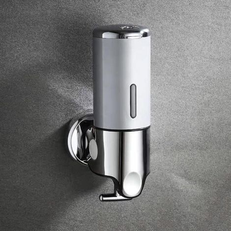 [NEVER USED] Bathroom Foam Soap Dispenser, Hand Cleaning Holder, Wall Mounted Soap Dispenser, Shampoo Shower Head Dispenser (Silver, 24.5×10×8.3cm)