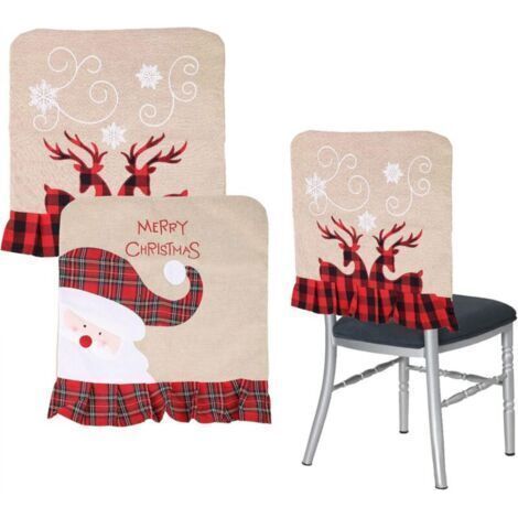 Housses de chaise de Noël 2 pièces Housses de chaise de salle à manger Décoration de salle à manger Housse de chaise de dîner Xrhas Décoration de chaise Noël, fête, décoration de cuisine (1/5)