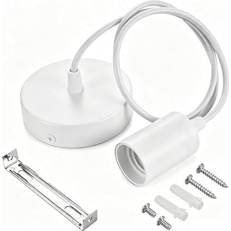 Cable Suspension Luminaire E27, Douille Ampoule avec Câble 100 CM (1/5)