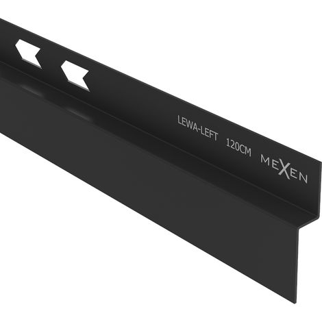 Mexen Line-B Wandabschlussschiene 120 cm links, schwarz - 187002120L (1/5)