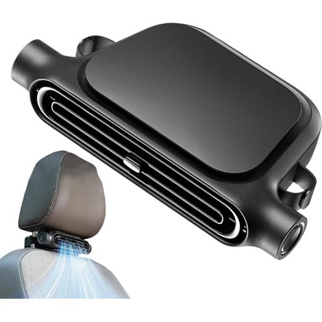 Petit ventilateur rechargeable USB silencieux pour voiture maison et bureau avec fixation pour banquette arrière (1/5)