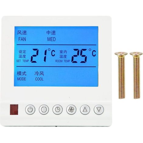 Thermostat - AC220V - Contrôle Température Eau - Trois Vitesses - Plage 5°C à 35°C - Pour Climatisation Centrale - 1 Pièce (1/5)