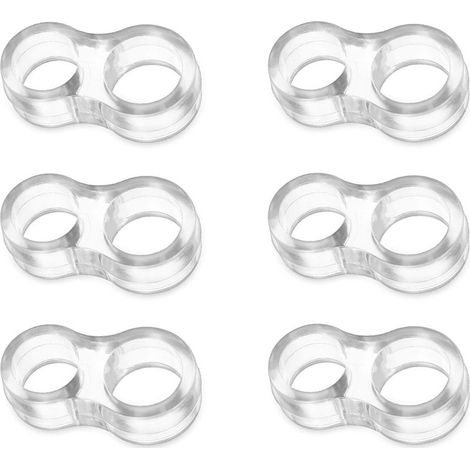 6 Pièces Petit Stop Porte pour Poignées PVC/Bloque Porte en Silicone/Poignée de Porte Non Toxique Transparent (1/4)