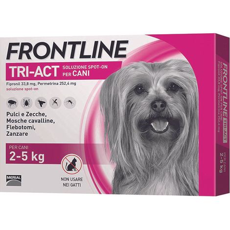 Frontline Tri-Act Spot-On Per Cani "Xs" - in confezione da 3 pipette