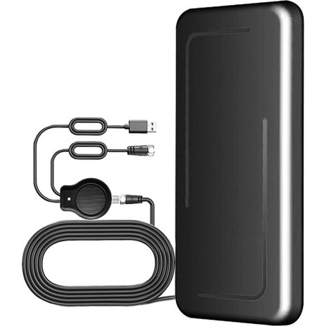 Antenne de télévision numérique amplifiée amplificateur à Gain élevé amplificateur de Signal intérieur extérieur Support antenne de télévision numérique 4K 1080p (1/5)