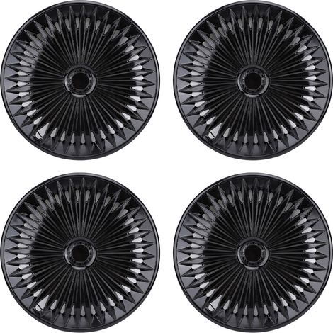 4 pièces 16 pouces capuchons de moyeu de roue de remplacement pour Toyota RAV4 Corolla Snap Fit R16 ABS enjoliveurs couverture noir. (1/4)