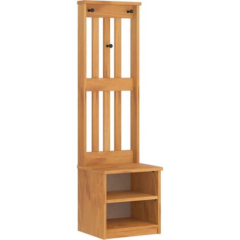 Perchero de entrada SANDNES 45x40x159,5cm madera maciza de pino vidaXL
