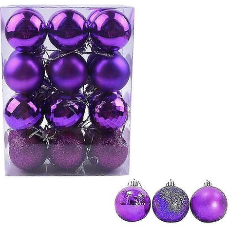 Boule de Noël rose de 40 mm pour décorer votre sapin, à suspendre pour la maison ou les fêtes. (1/2)