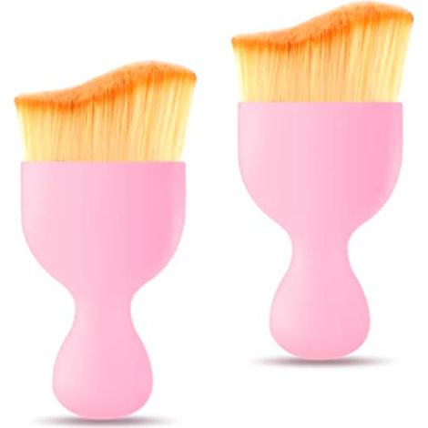 Fogfar Lot de 2 brosses à poussière pour intérieur de voiture, design incurvé doux pour tableau de bord de voiture, aérations de climatisation, ordinateur, anti-rayures (rose) (1/5)