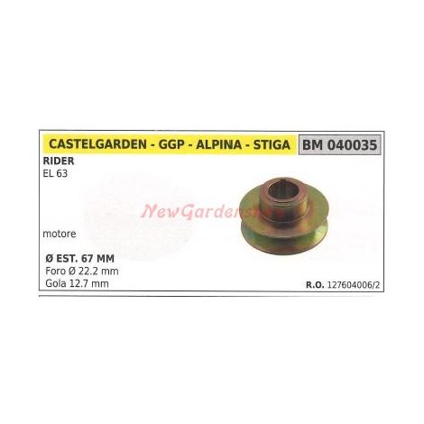 Puleggia per trattorino rasaerba tosaerba tagliaerba rider EL 63 GGP 040035