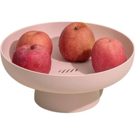 Ciotola per frutta - Cestino portaoggetti da cucina - Cestino organizer - 1 pezzo - Rosa - Metallo