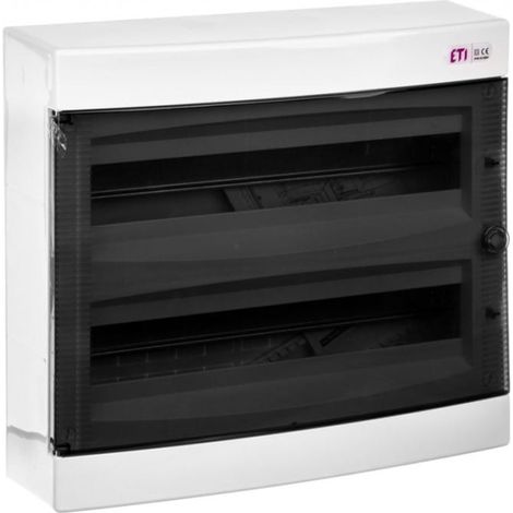 Quadro di distribuzione modulare 2x18 per montaggio a superficie, con sportello antifumo / IP 40 400V AC / ECT 2X18PT-s 001101085
