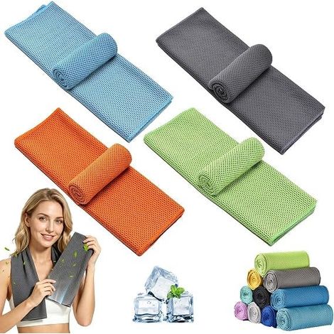 Serviette rafraîchissante douce et respirante, tour de cou en microfibre à séchage rapide –pour la course à pied, de plein air et les fortes chaleurs (1/5)