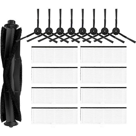 Accessoires pour aspirateur robot autonettoyant Ultenic T10 : brosse principale, brosse latérale, filtre HEPA (17 pièces) (1/5)