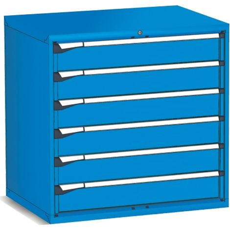 PROVOST - Armoire premium en acier 6 tiroirs télescopiques à clé