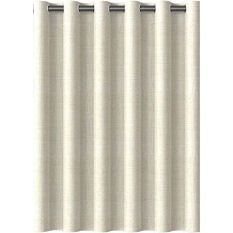 Rideau de chambre à coucher de salon en matériau épaissi imperméable sans perforation installation facile tringle de douche beige (1/4)