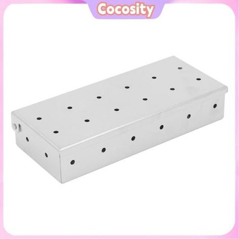 Cocosity Boîte de fumeur Boîte de Fumoir en Acier Inoxydable, Boîte de Fumoir à Copeaux de Bois avec Couvercle à jardin barbecue (1/5)