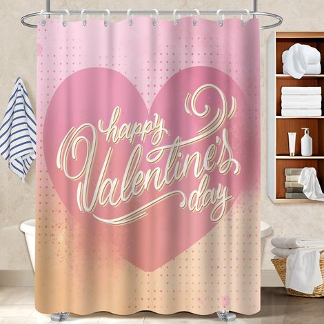 Rideau douche imperméable polyester 180x180 léger rideau imperméable pour idée cadeau pour pendaison de crémaillère (1/5)