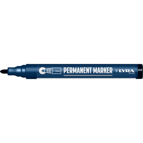 Estuche de 10 marcadores permanentes punta ogiva negro (1/2)