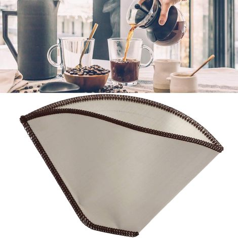Sollbry Filtro de café reutilizable de acero inoxidable sin papel para cafeteras de 2 a 6 tazas, para tazas, jarras y portafiltros. (1/5)