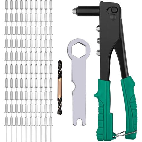 Rubber Coated One-Hand Riveter Gun for A Variety of Construction and Repair Applications (1/5)