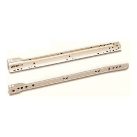 COPPIA DI GUIDE PER CASSETTI A ESTRAZIONE SEMPLICE CM 27.5 AVORIO 24398.00
