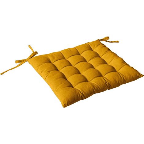 Galette de chaise carrée capitonnée en coton PANAMA