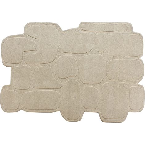 Tappeto asimmetrico taftato 100% lana 160 x 230 cm Beige 2200g/m² - UPEGA (1/2)