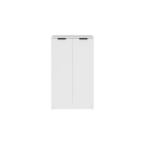 Armoire multifonction basse 59cm - Simplicité et Solidité-Blanc (1/5)