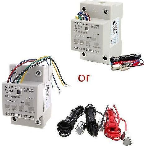 pair Contrôleur de niveau d'eau automatique 10A 220V – Capteur de hauteur de liquide – Interrupteur de pompe avec 3 sondes – Matériau ignifuge - Df-96ed (1/5)