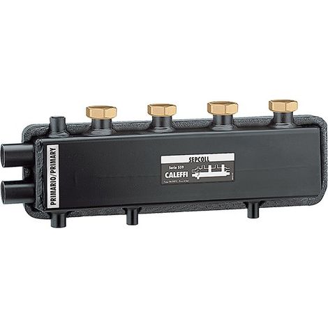 Hydraulischer Abscheider-Kollektor für Heizungsanlagen Sepcoll Caleffi 559220 Schwarz