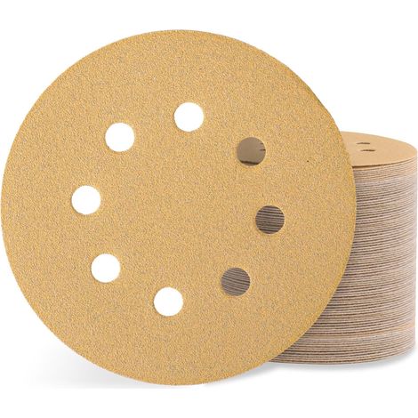 Disco Abrasivo - 125 mm - Grano 120 - 8 Agujeros - Para Lijadora Excéntrica - 100 Unidades (1/5)