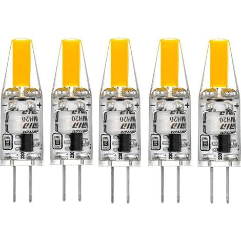 G4 LED Bulbs 220V 3W 2700K Warm White 160LM, Replace Traditional 30W Halogen Bulbs, Pack of 5 (1/5)