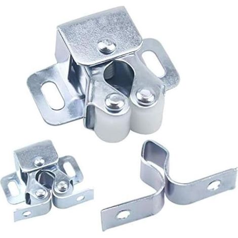 Lot de 12 loquets doubles en acier inoxydable pour portes (1/5)