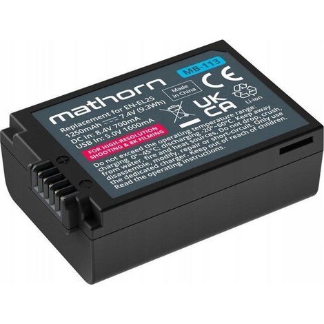 Batteria Nitecore MB-113 1250mAh USB-C leggera compatta (1/2)
