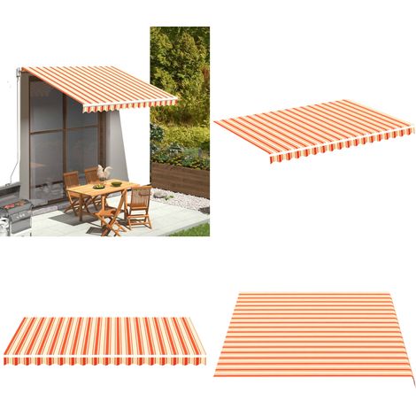 Markisenbespannung Gelb und Orange 3,5x2,5 m - Markisenstoff - Sonnenschutz - Outdoor Dekoration - Gartenbedarf - Markise - Home & Living (1/5)