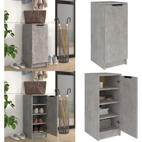 Scarpiera Grigio Cemento 30x35x70 cm in Legno Multistrato - Scarpiera grigio cemento - Scarpiera da interno