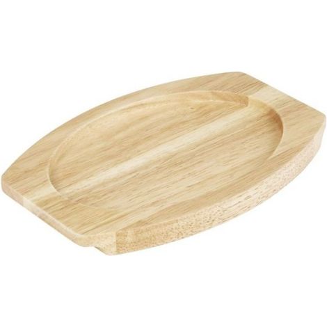 Planche en bois d'hévéa pour plat ovale en fonte OLYMPIA FW817