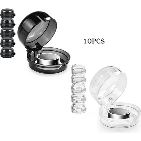 Protège-bouton de cuisinière à gaz, lot de 10, cache-sécurité anti-erreur, noir, universel, pour plaques et feux, protection enfant, accessoire pratique. (1/5)