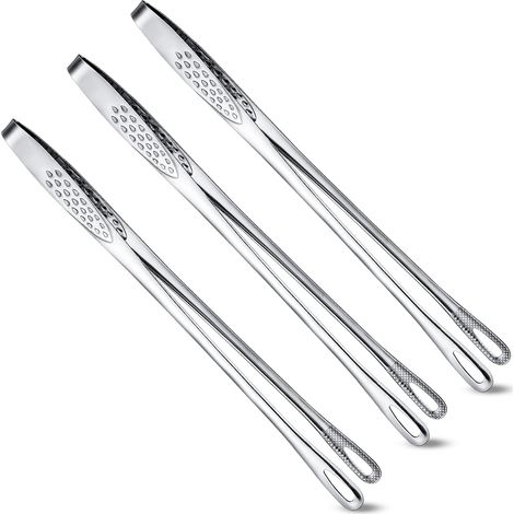 Lot de 3 pinces de cuisine de 28 cm, pinces à épiler coréennes pour barbecue, pinces à épiler en acier inoxydable pour barbecue (1/5)