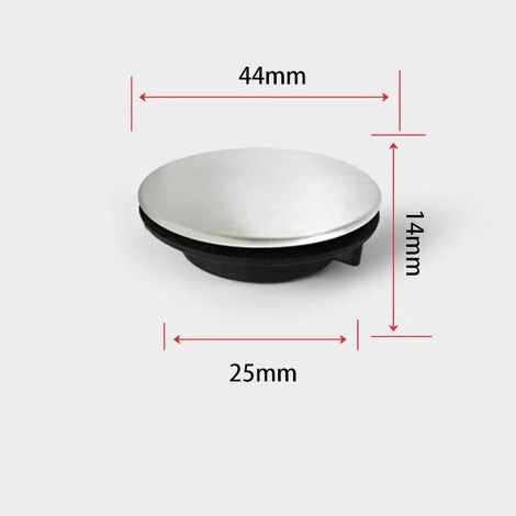 Cache Trou Lavabo 1 Pièce Couvercles de Robinet Accessoires pour Evier de Cuisine Couvercle Trou Robinet Couvercles pour Robinet de Cuisine en Acier Inoxydable (1/4)