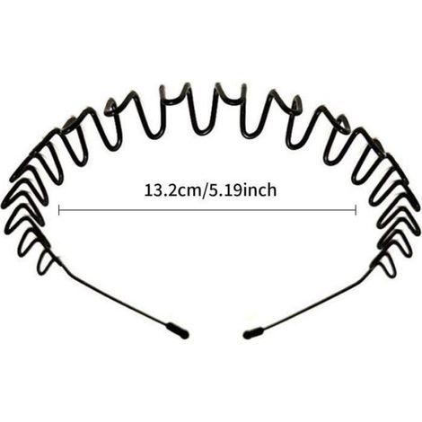 Bandeau en Métal - Unisexe - Ondulés Spring Wave - Antidérapant - Qualité Premium - Cerceau de Cheveux (1/4)