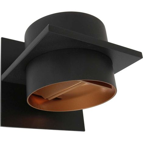 Wandleuchte Wandlampe Schlafzimmerleuchte 1 flammig rund Down schwarz LED B 14 cm (1/5)