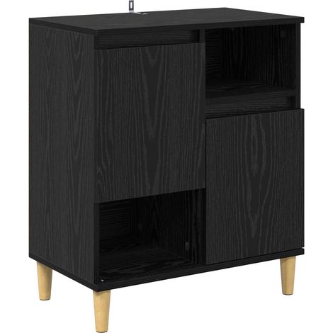 Maison Exclusive - Credenza Rovere nero 35 x 60 x 70 cm Legno multistrato