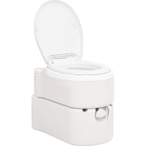 Toilette de camping WC Chimique Toilette Portable intégrée blanc 24+17 L PEHD et PP NAJO8100 (1/4)