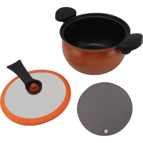 Micro autocuiseur domestique antiadhésif, multi-fonctionnel, grande capacité, ustensiles de cuisine, Orange 7L